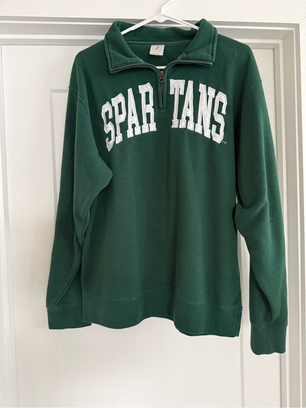 Women’s Green Quarter-Zip MSU 'SPARTANS' quarter zip size L